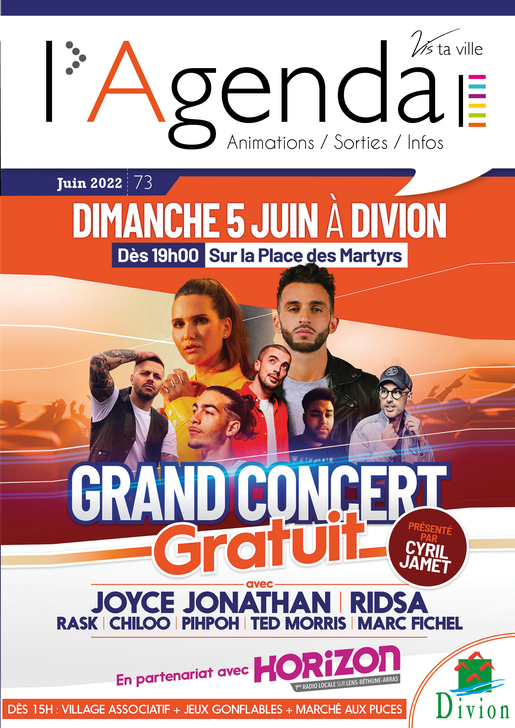 Première de couverture de l'agenda n°73
